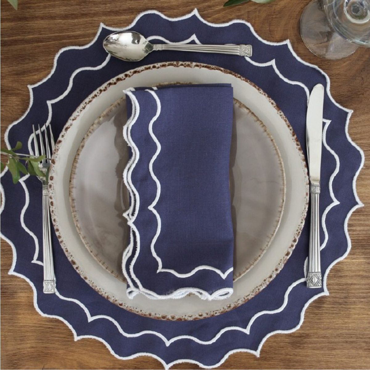 Set Individual Navy (Individual + Servilleta)