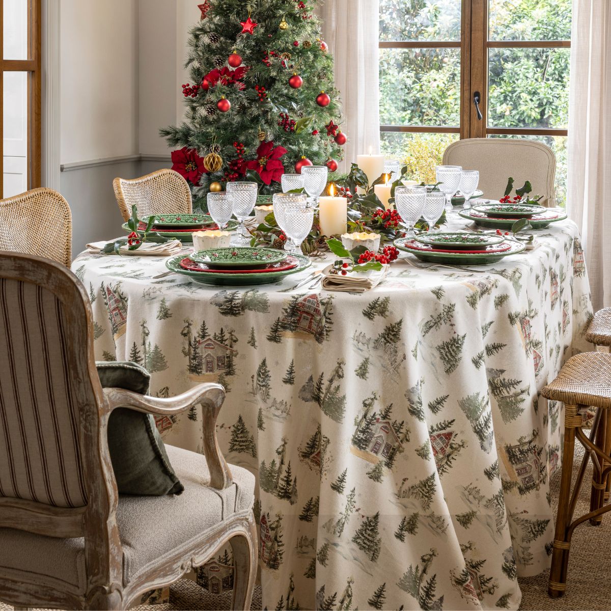 Set Mantel Quemas (Mantel + Servilletas)