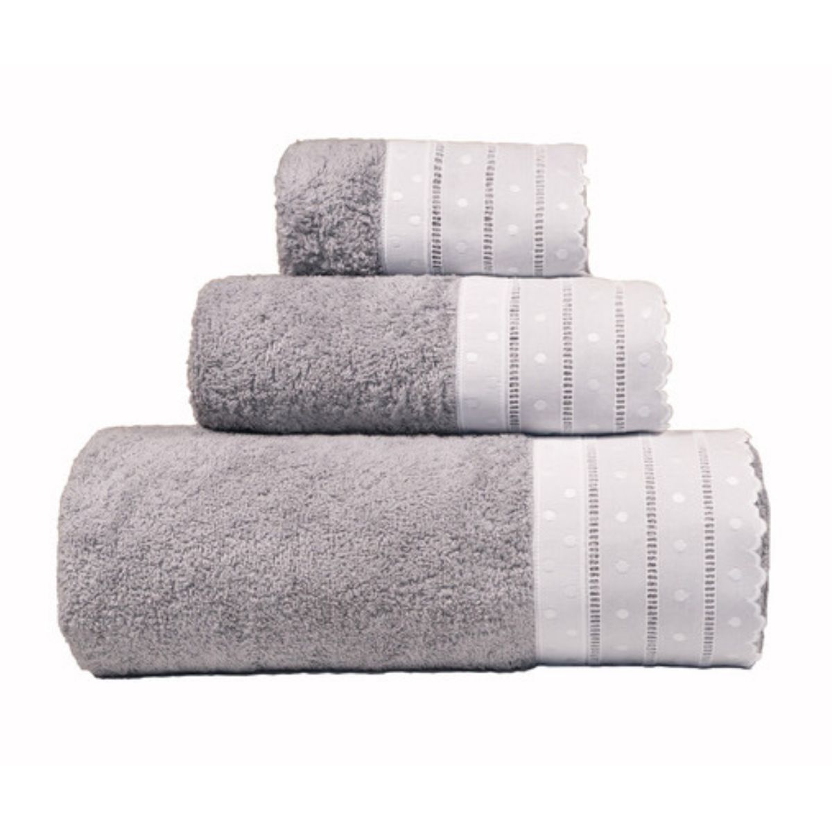 Set de toallas Bodoque Rejilla Gris