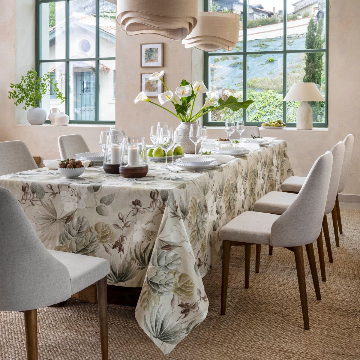 SET MANTEL BLANCA (MANTEL + SERVILLETA)