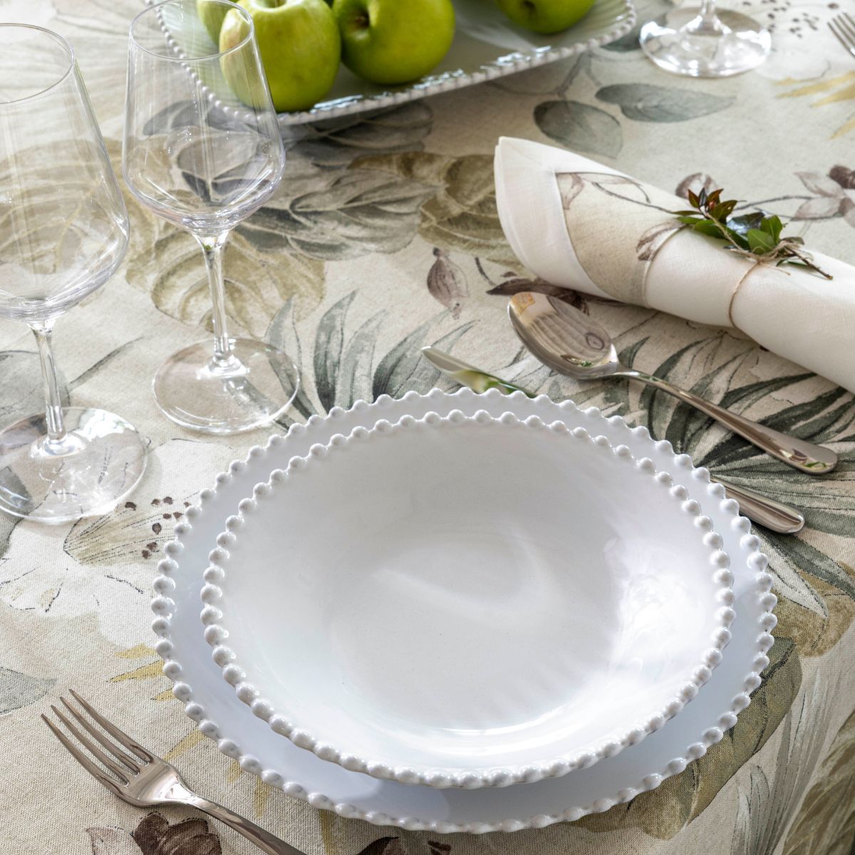 SET MANTEL BLANCA (MANTEL + SERVILLETA) - Imagen 2